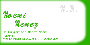 noemi mencz business card